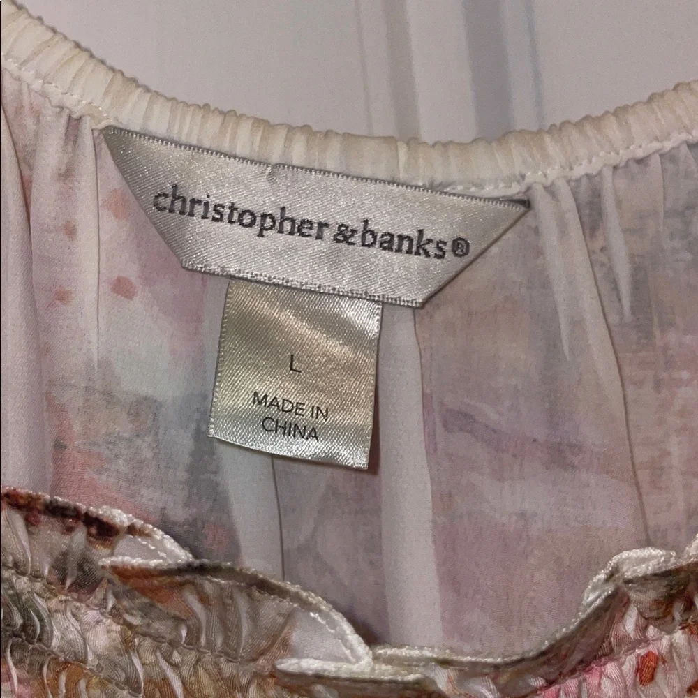 Christopher & Banks Sheer Blouse - Picture 2 of 10